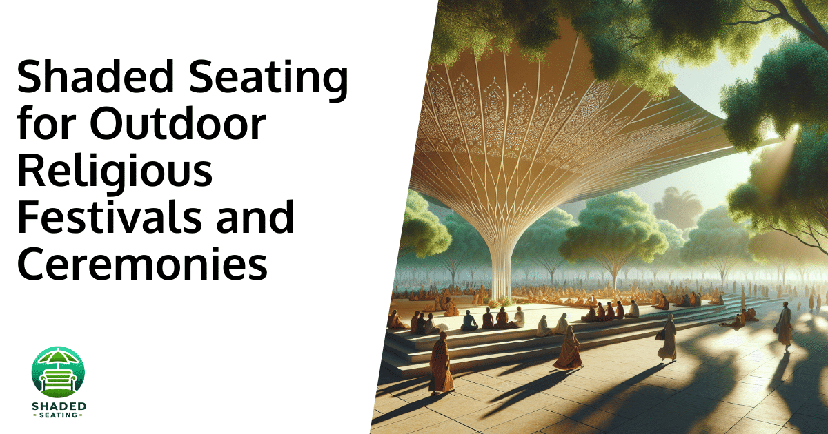 Shaded Seating for Outdoor Religious Festivals and Ceremonies